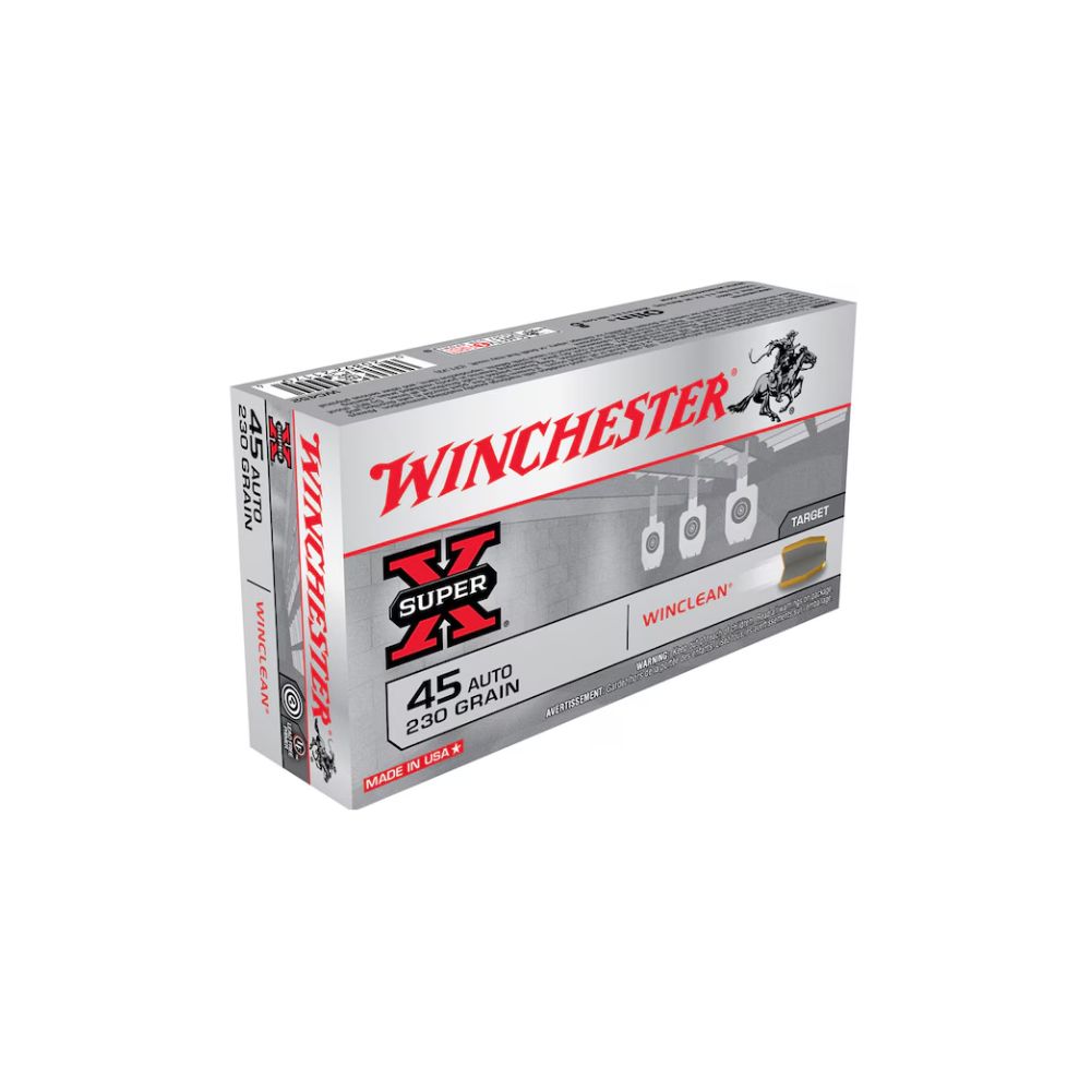 Winchester Super X WinClean 45 ACP Ammo 230 Grain Full Metal Jacket Winchester Super X WinClean 45 ACP Ammo 230 Grain Full Metal Jacket