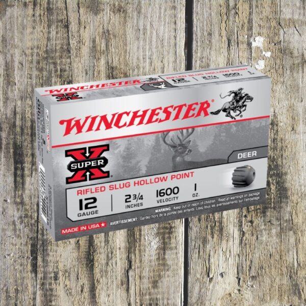 Winchester Super X 12 Gauge 2-3/4" Rifled Slug – 1oz Slug for Smooth Bore Shotguns