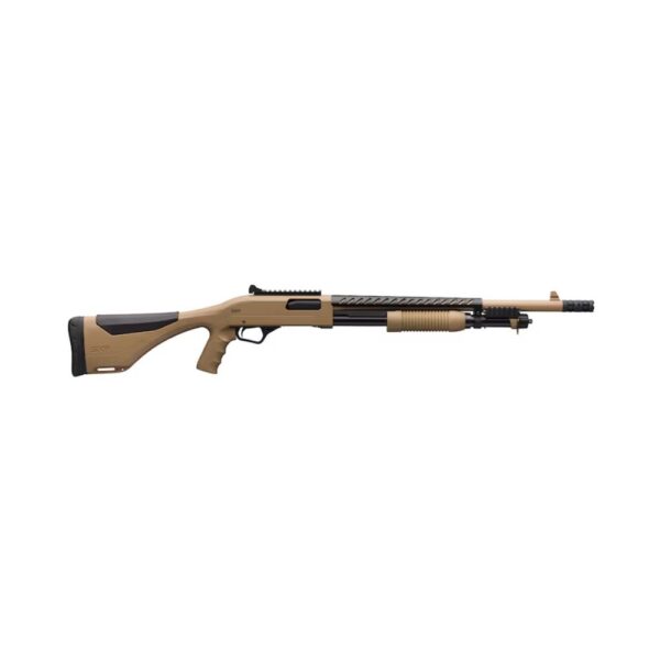 Winchester SXP Extreme Defender 12 Gauge Pump Action Shotgun - 18" Barrel, FDE, Pistol Grip