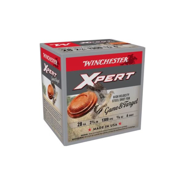 Winchester Xpert Game and Target 28 Gauge Steel Ammo - Reliable, Lead-Free Shotshells